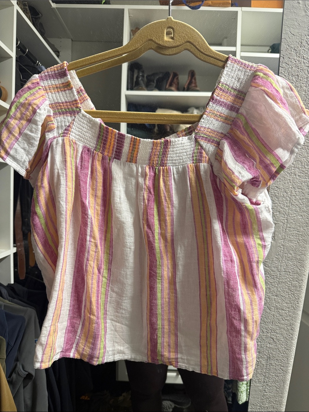 Rails Pink Striped Crop Top